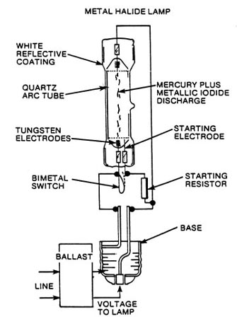 diagram of Metal Halide Lamp components
