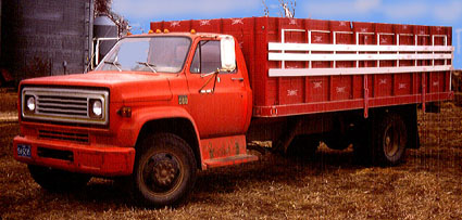 photo of the farm grain truck