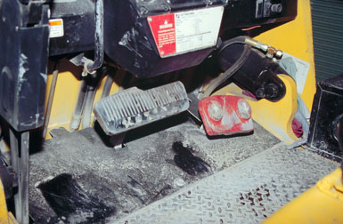 photo of forklift brakes