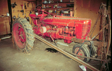photo of the older tractor