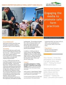 Engaging the media to promote safe farm practices