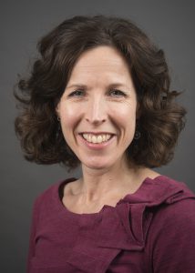 A portrait of Carri Casteel of the Department of Occupational and Environmental Health at the University of Iowa College of Public Health.