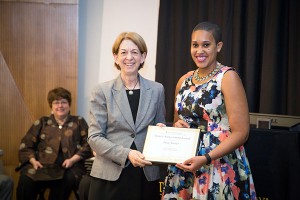 Erin Foster receives the 2015 Dean's Achievement Award