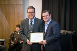 Mitchell Thomann receives the biostatistics Milford E. Barnes Award