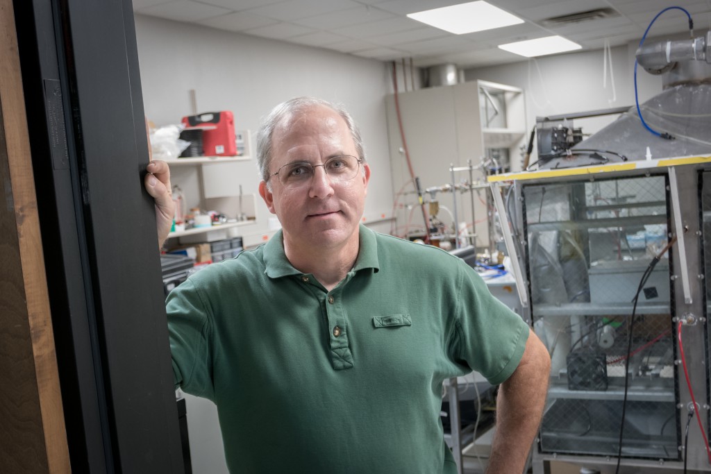 A portrait of Patrick O'Shaughnessy, professor of Occupational and Environmental Health at the University of Iowa College of Public Health.