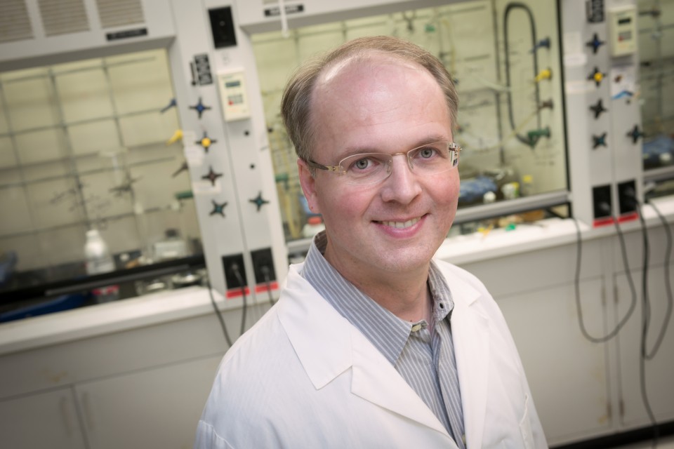 A portrait of Hans-Joachim Lehmler, professor of Occupational and Environmental Health at the University of Iowa College of Public Health.