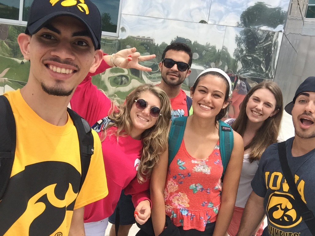 Students from the Iowa Summer Institute in Biostatistics pose in front of the Iowa Advanced Research Laboratories.