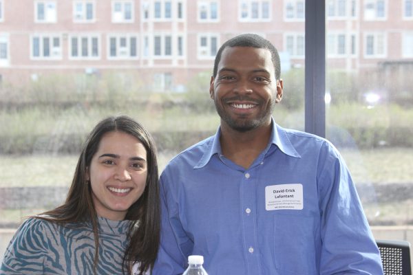 Biostatistics student Keyla Pagan-Rivera and alumnus David-Erick Lafontant.