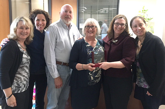 From left: Lisa Roth, Carri Casteel, John Lundell, Binnie LeHew, Corinne Peek-Asa, and Marizen Ramirez