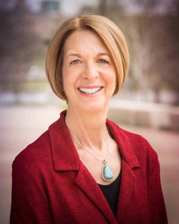 A portrait of Dr. Sue Curry, dean of the University of Iowa College of Public Health.