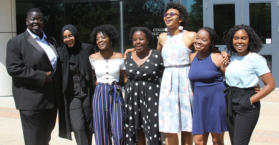 A group of students who participated in the 2019 SHPEP program.