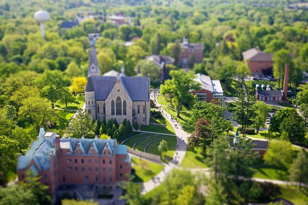  Aerial photo of Cornell College campus