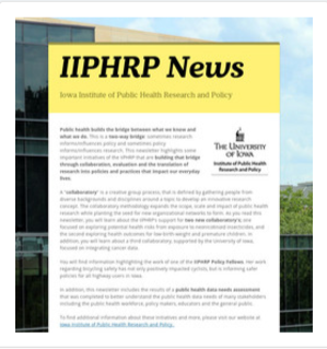 IIPHRP Newsletter Thumbnail (May 2017)