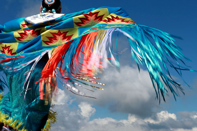 Native American powwow dancer