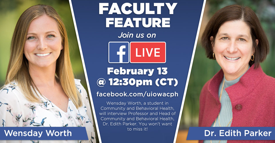 Facebook live with Edith Parker is Feb. 13