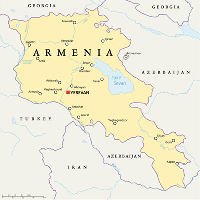 Armenia Political Map 