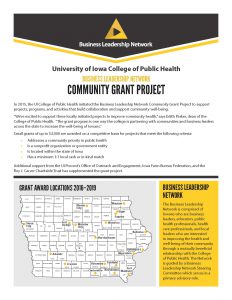 BLN Community Grant Program Brochure cover