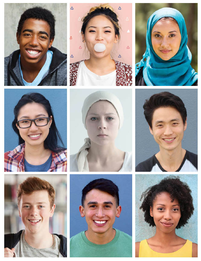 collage of young people's portraits