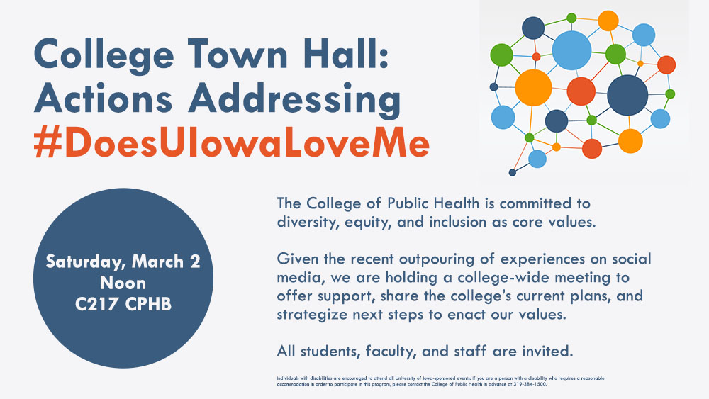 College Town Hall: Actions Addressing #DoesUIowaLoveMe