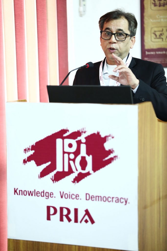 Dr. Kaustuv K. Bandyopadhyay presents at the PRIA workshop in India