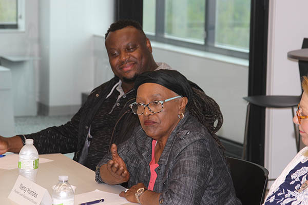 Panelist Nancy Humbles speaking