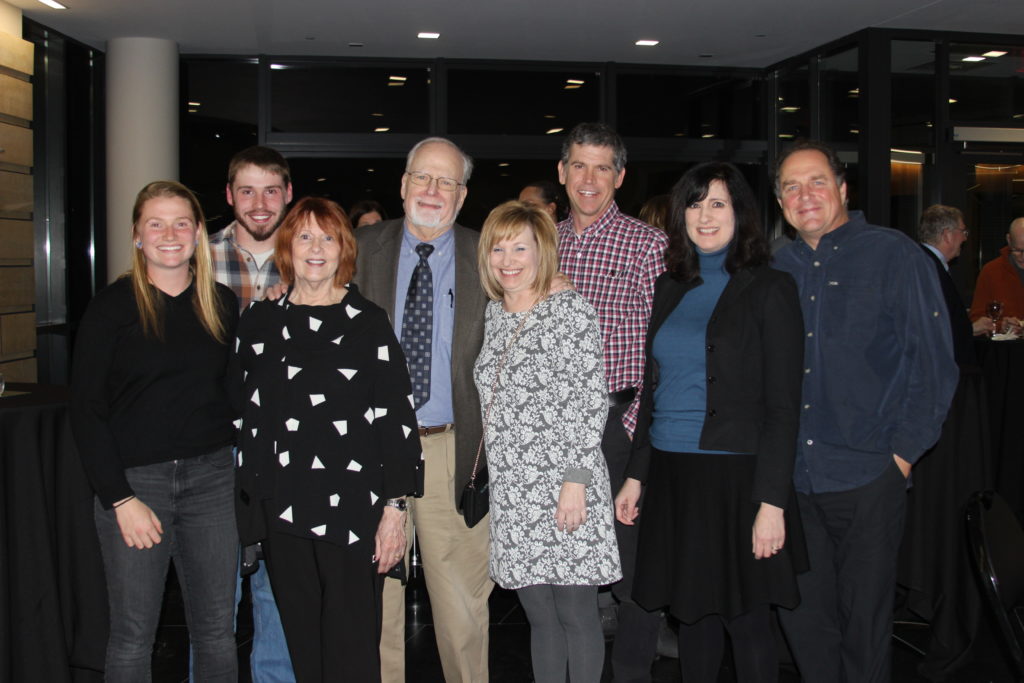 Robert Wallace and friends and family at a retirement event honoring the long-time epidemiologist.