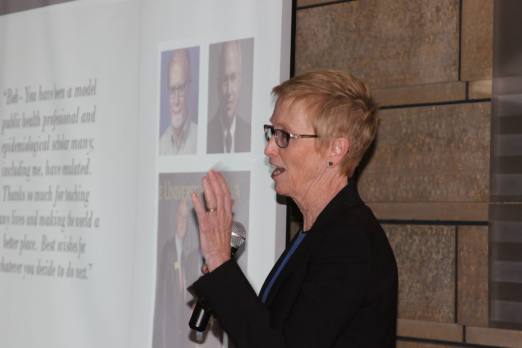 Betsy Chrischilles at the Robert Wallace retirement event