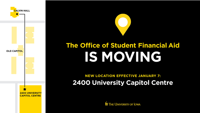 Office of Student Financial Aid is moving to 2400 UCC
