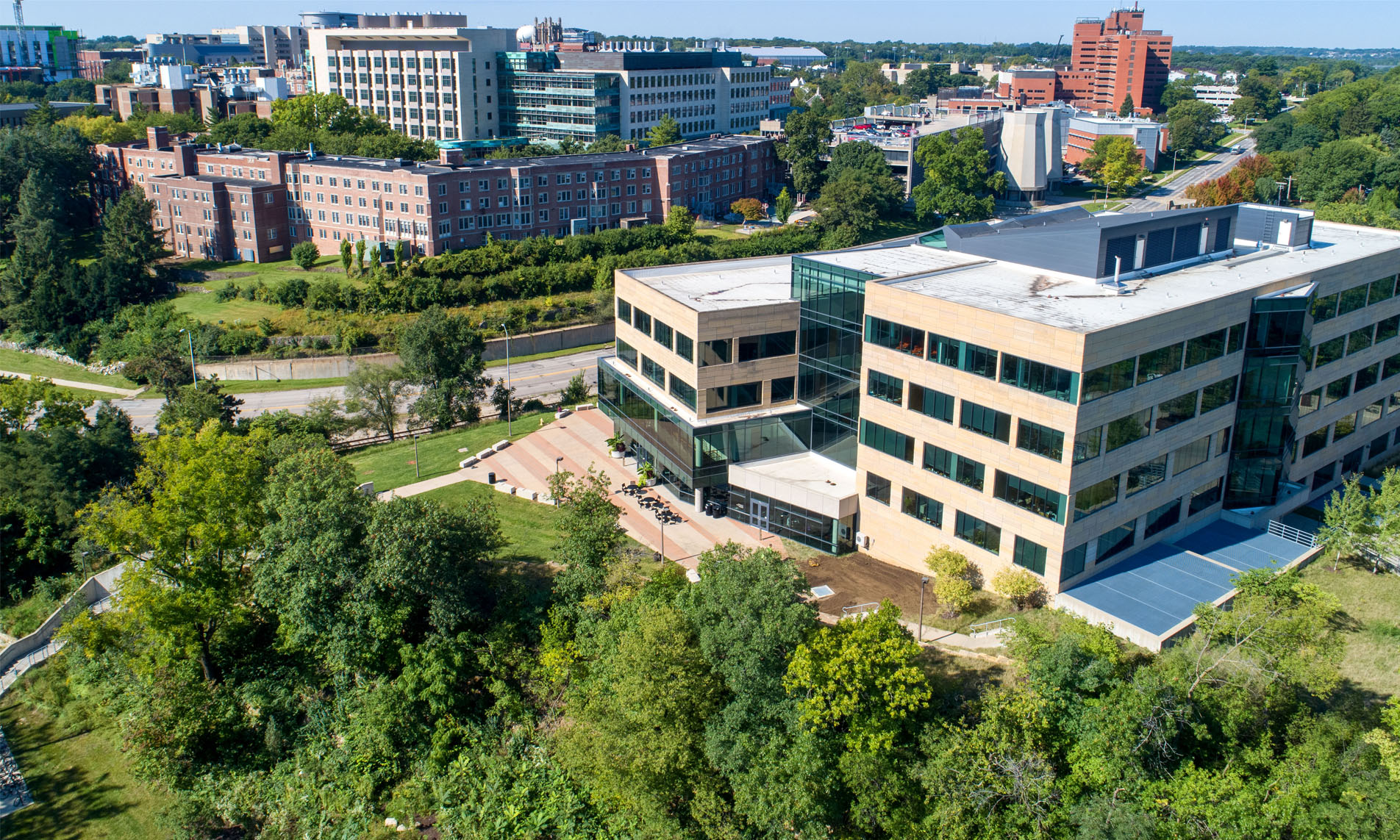 Aerial view of College of Public Health Building