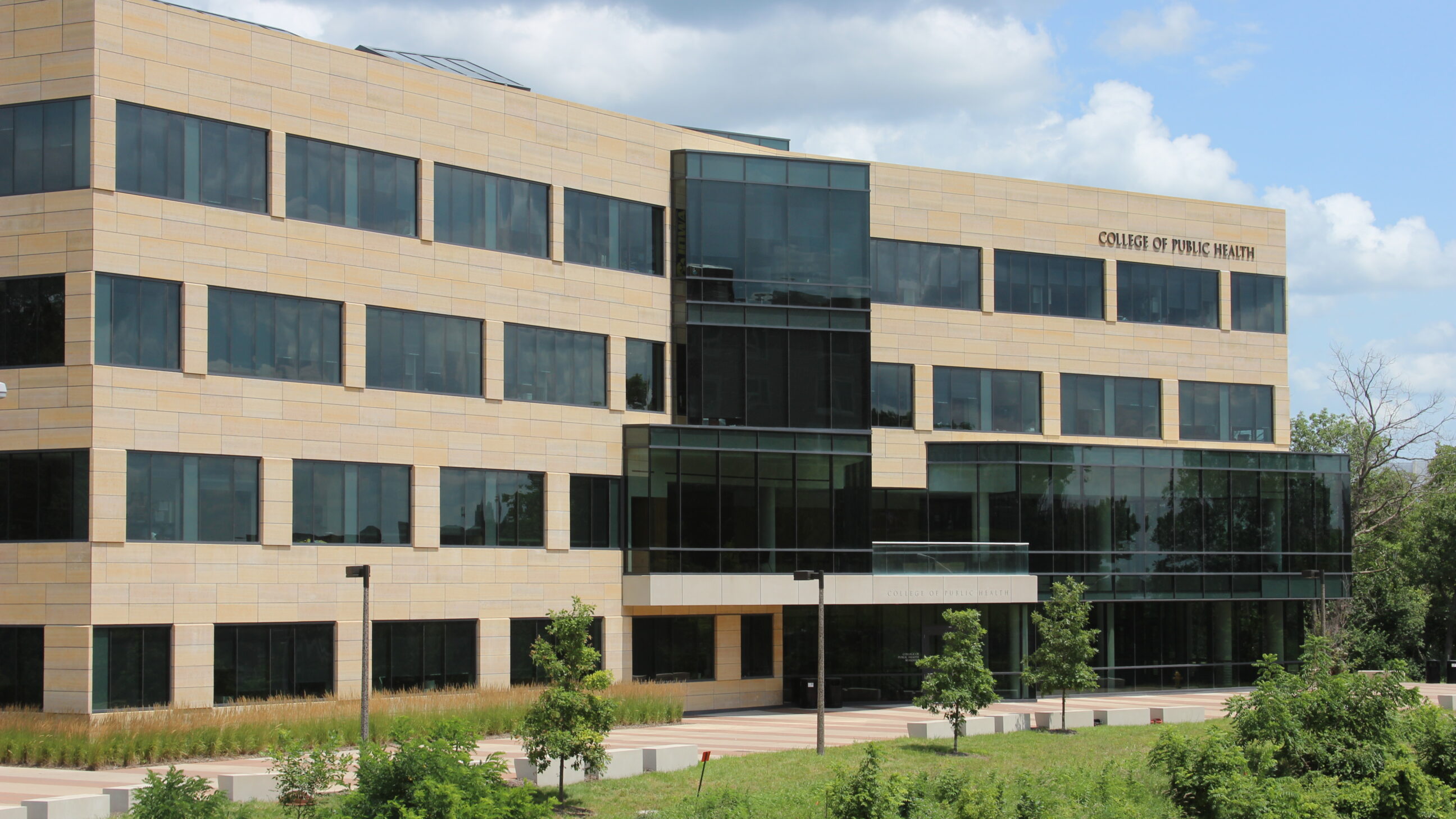 College of Public Health Building (CPHB) with top sign