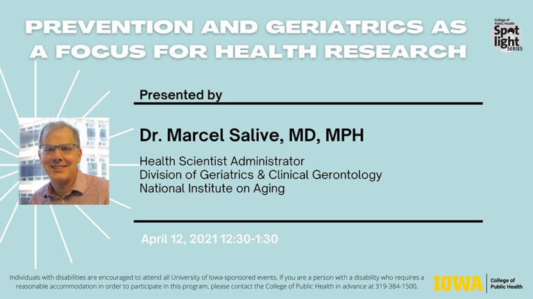 National Institute on Aging webinar flyer