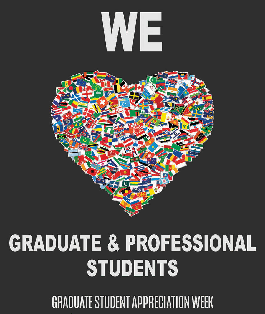 Graduate and Professional Student Appreciation Week heart poster