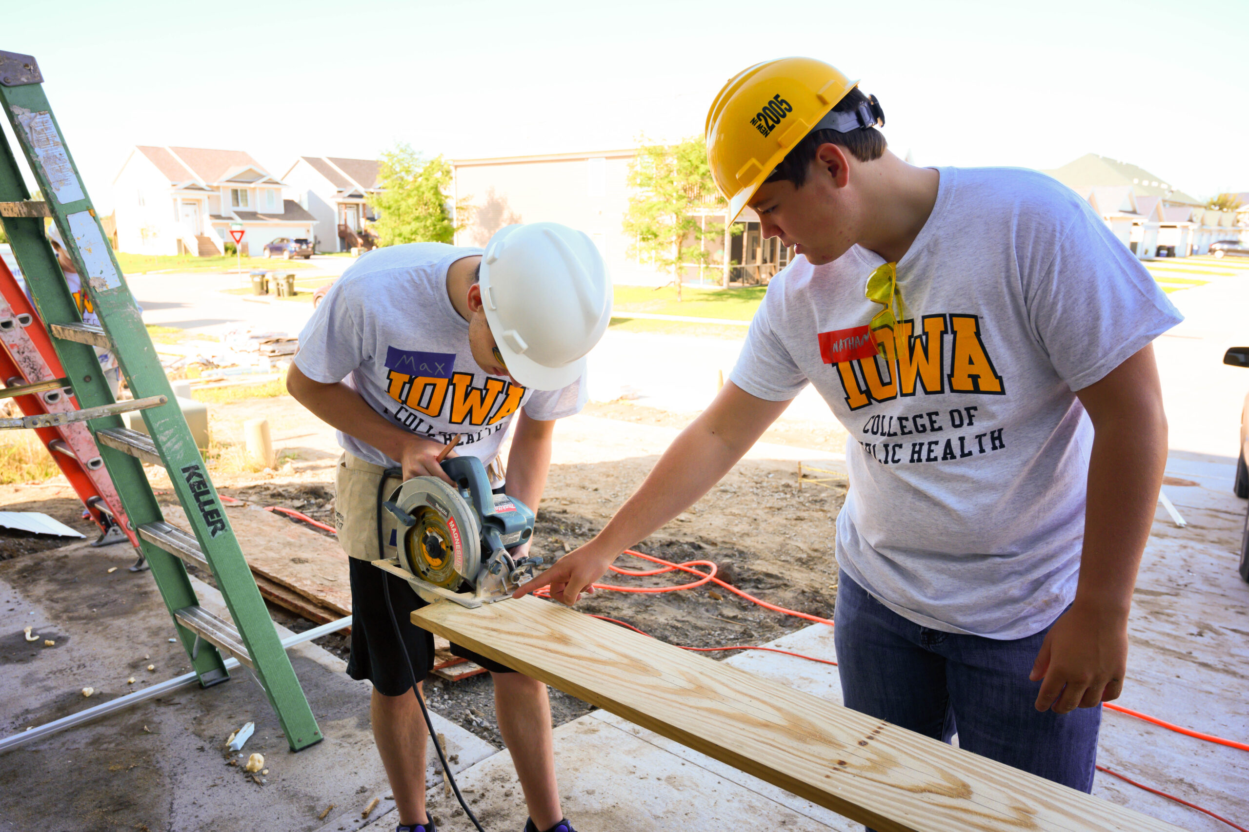 CPH students help on a construction site for the 2019 CPH Day of Service