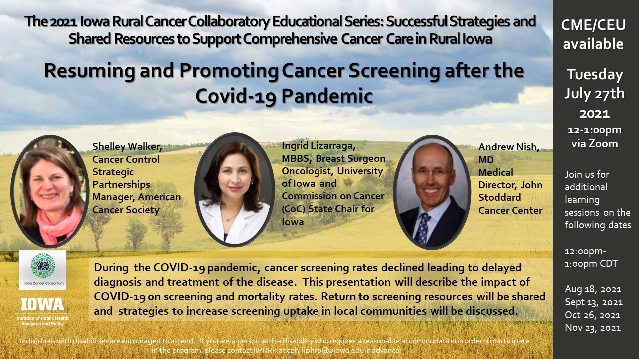 Resuming and Promoting Cancer Screening after the Covid-19 Pandemic