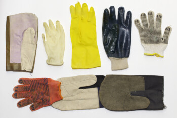 assorted work gloves