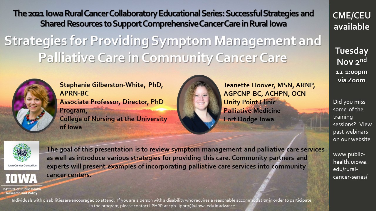 Strategies for Providing Symptom Management and Palliative Care in Community Cancer Care