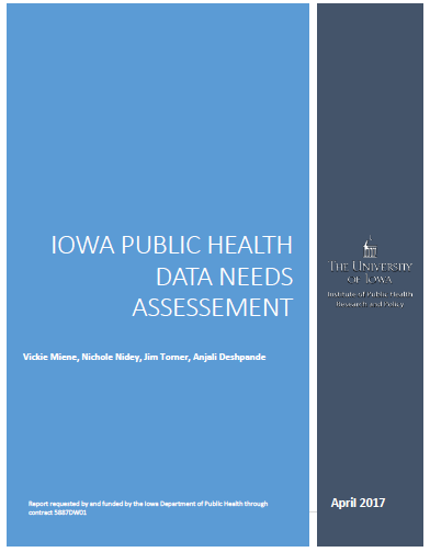 2017 Iowa Public Health Data Needs Assessment cover