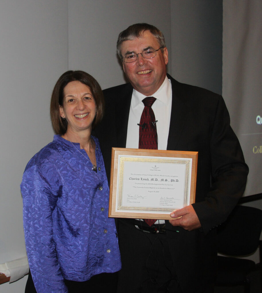 Sue Curry and Charles Lynch at Distinguished Faculty Lecture