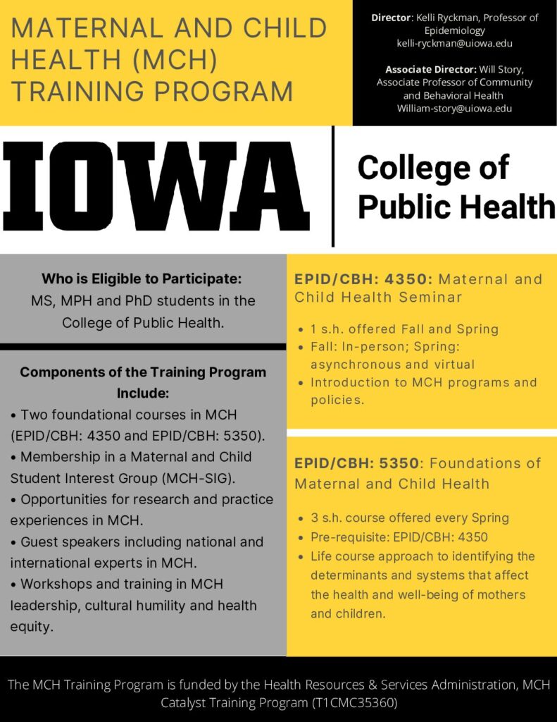 Maternal and Child Health Training Program University of Iowa College