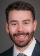 Portrait of Lucas Barrett of the Department of Epidemiology at the University of Iowa College of Public Health.