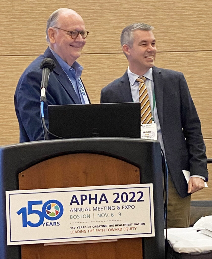 Will Story receiving the 2022 Mid-Career Award in International Health from the American Public Health Association