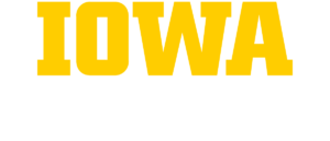 Click to download an SVG of the stacked version of the University of Iowa College of Public Health logo on a transparent background, suitable for use on a black or dark-colored background.