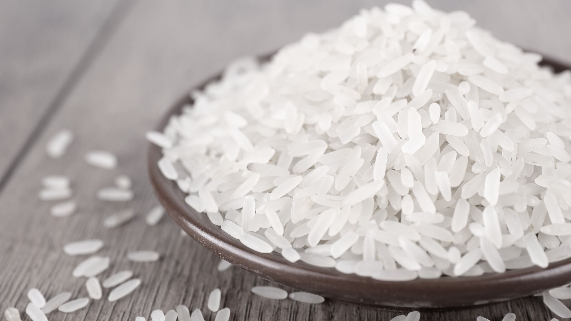 Bowl of rice on a table