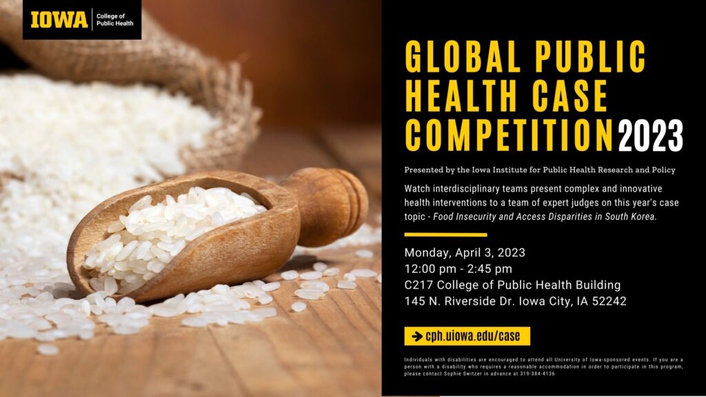 Attend the Global Public Health Case Competition on April 3