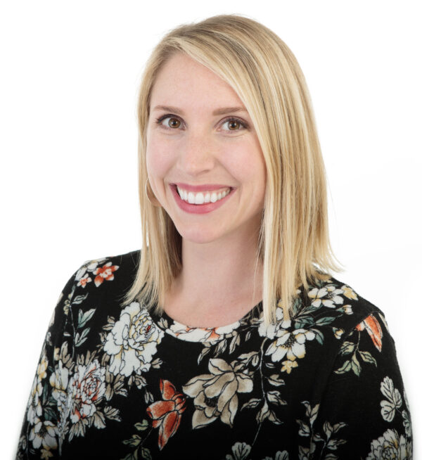 Portrait of Madeline Kerr, director of development for the University of Iowa College of Public Health at the UI Center for Advancement.