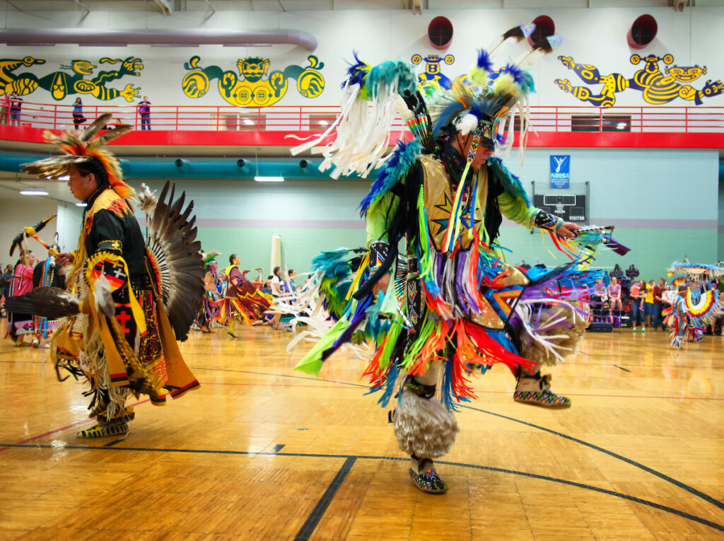 dancers at the 2016 University of Iowa Powwow