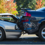 a car accident on a city street