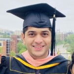 Sri Chaitanaya Krishna Akondy celebrates graduation with family.
