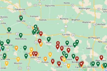 Google map of Iowa