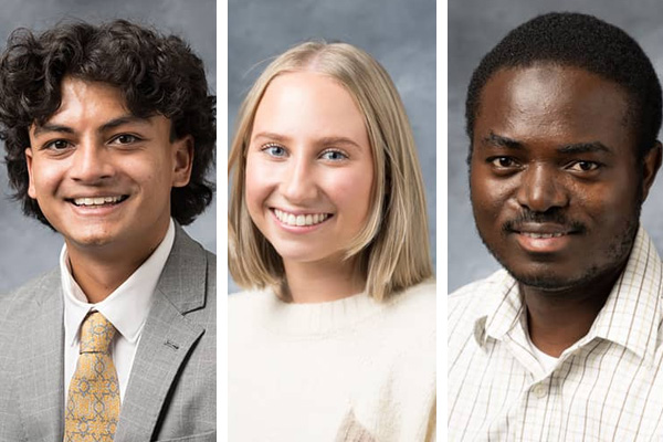 Three of the College of Public Health students featured in the 2025 Dare to Discover campaign.